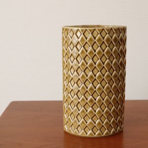 ARABIA アラビア Harlekiini フラワーベース(花瓶)KAARINA AHO（イエロー)21.5cm