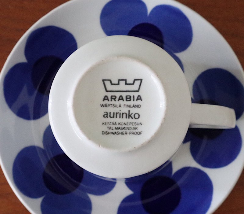 ARABIA アラビア aurinko アウリンコ コーヒーカップ&ソーサー 北欧食器・ヴィンテージ -  北欧雑貨、北欧インテリア・キッチン雑貨のお店｜suosikki 北欧雑貨店 スオシッキ