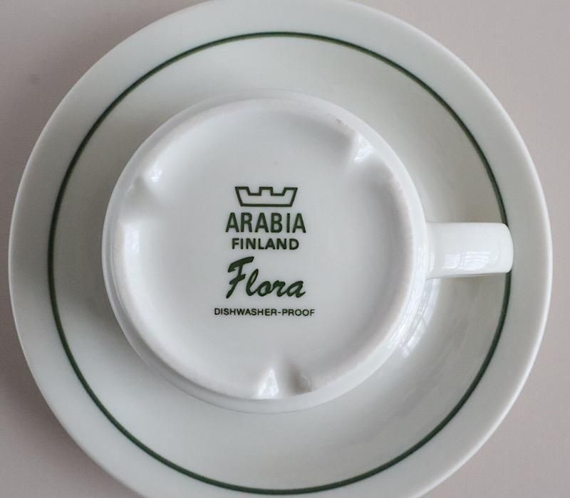ARABIA アラビア Flora フローラ コーヒーカップ＆ソーサー