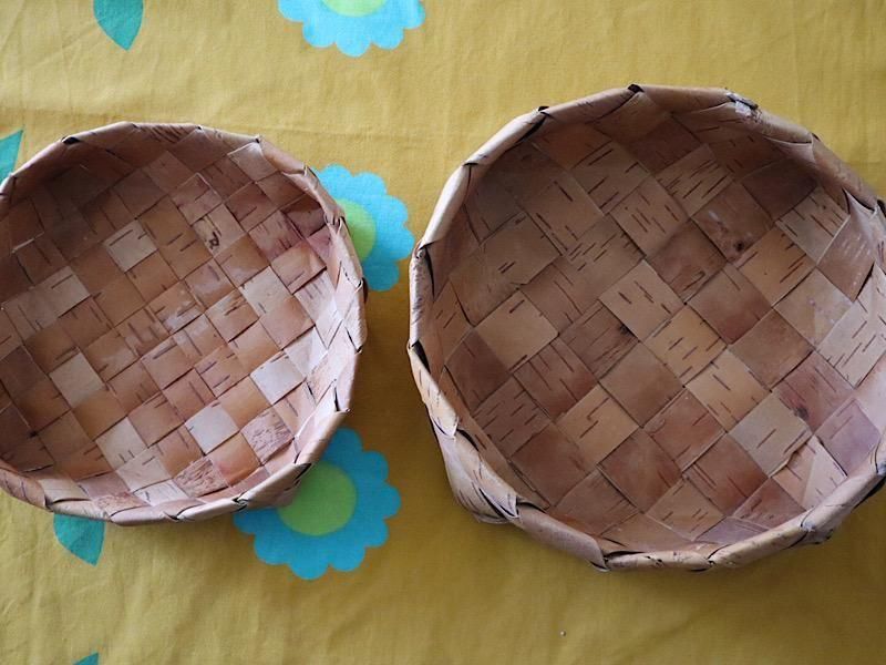 北欧 白樺のカゴ セット｜ヴィンテージ -北欧雑貨、北欧