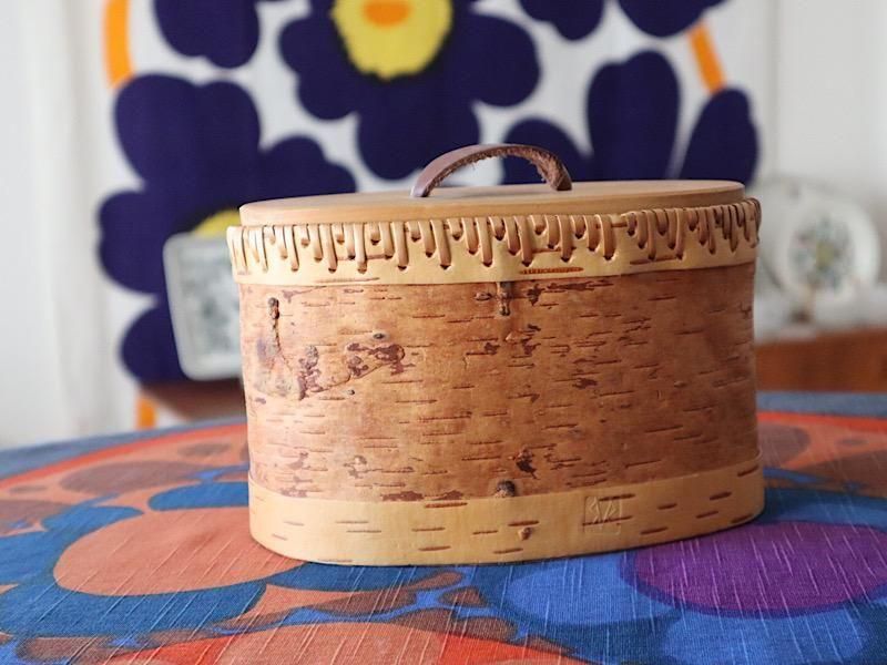 【北欧ヴィンテージ】白樺の筒形キャニスター 北欧ヴィンテージ】白樺の筒形キャニスター