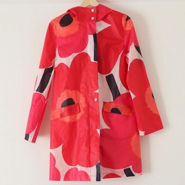marimekko マリメッコ unikko（ウニッコ）柄 レインコート（S)レッド