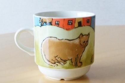 希少）ARABIA アラビア ヘルヤ ねこ マグカップ - 北欧雑貨