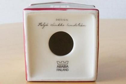 ARABIA アラビア ヘルヤ ハウスキャンドルホルダー(レッド