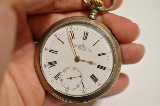 OMEGA オメガ 3サイン ローマ数字 - 懐中時計・アンティーク腕時計の