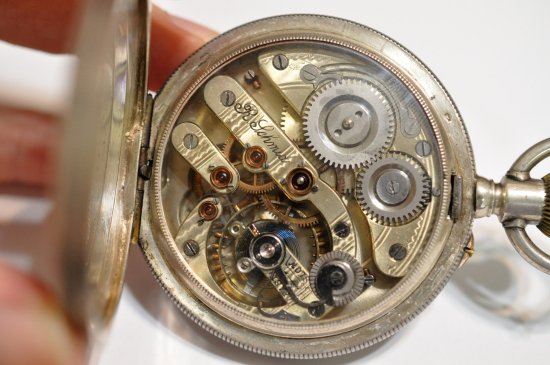 アールシュミット社 商館時計 銀無垢 1908年 スイス製 懐中時計 [1924 ...