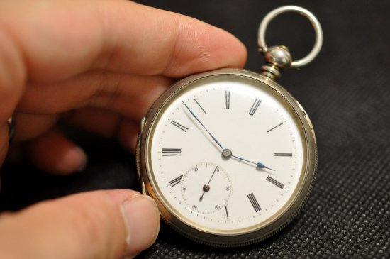 アンティーク 懐中時計 オーバーホール済 スイス製 商館時計 ハンター 