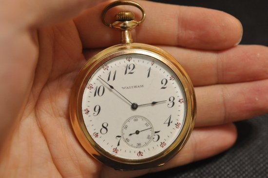 ウォルサム WALTHAM 懐中時計 リバーサイド 1902年頃 ホワイトゴールド 