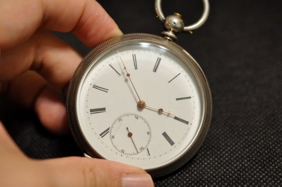 懐中時計　商館時計　アンティーク　鍵巻き