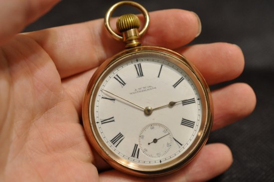 2244] Waltham ウォルサム Traveler 1901年 16サイズ 機械式 懐中時計 