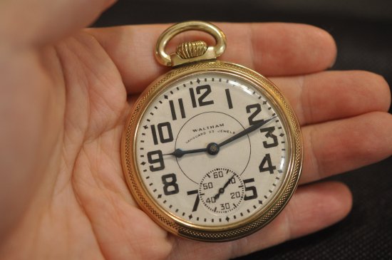 (OH済)Waltham ウォルサム アンティーク 手巻き 懐中時計 16s直径約50mm