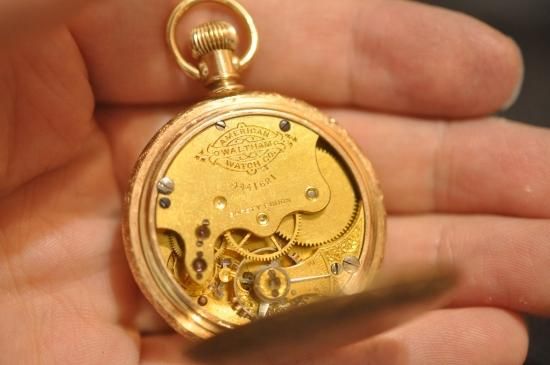 2337] Waltham ウォルサム レア金張りケース Grade:G 1891年
