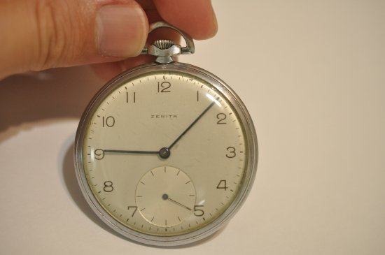 セールZENITH銀製懐中時計ヴィンテージシルバー激レアゼニス
