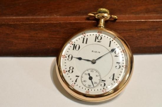 Elgin エルジン 手巻き 懐中時計 鉄道時計 アンティーク