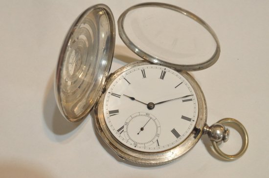 2646]【国内OH済】ウォルサム Home Watch Co 銀無垢ハンター 1875年