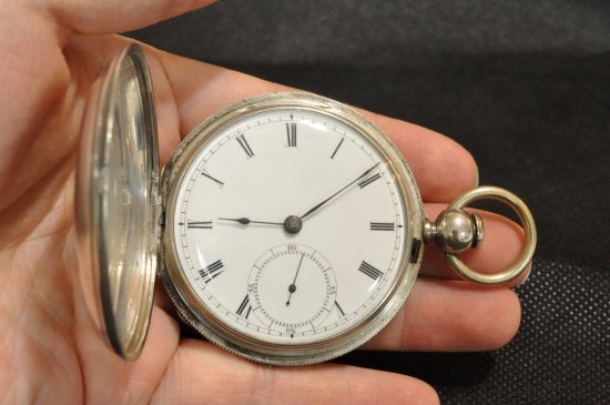 【アンティーク・美品】1905年 オパール鎖 ウォルサム ハンター 懐中時計