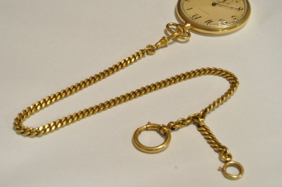 懐中時計 チェーン 刻印 ゴールド アンティーク ヴィンテージ - 時計