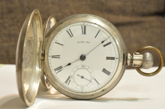 ウォルサム 米国 懐中時計 アンティーク 鉄道時計 銀無垢 18サイズ