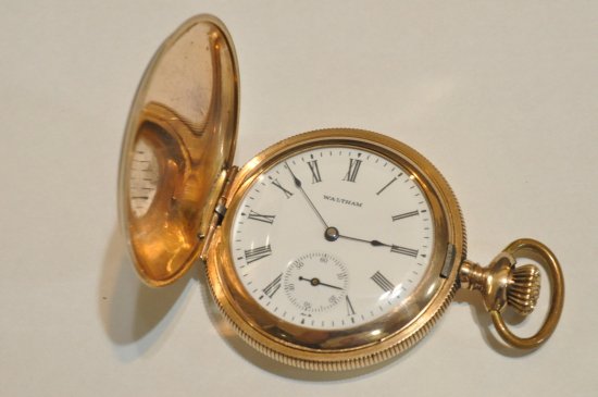 2656]【国内OH済み】Waltham ウォルサム 豪華ハンターケース 1907年 36mm 小型 - アンティーク懐中時計の販売買取専門店 古響堂