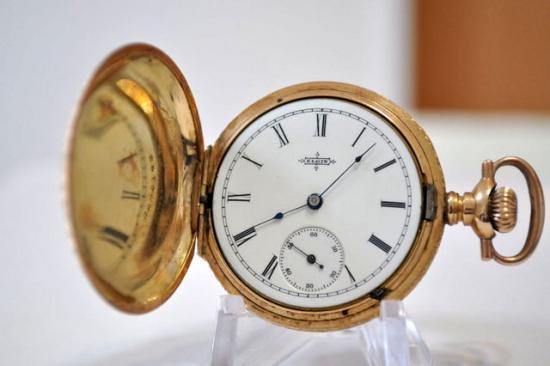 144] 1888年 Elgin エルジン 懐中時計 碇印 - アンティーク懐中時計の