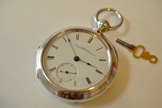 Illinois イリノイ 1873年 鍵巻き 18サイズ - 懐中時計・アンティーク