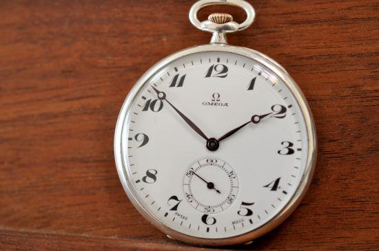 OMEGA オメガ 銀無垢0.900 15石 1923年 - 懐中時計・アンティーク時計 ...