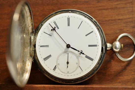 LONGINES 銀無垢ハンターケース Patent Lever仕様 鍵巻き - 懐中時計