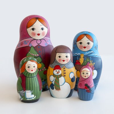 クリスマスマトリョーシカ / 楽しいクリスマス / 5pieces