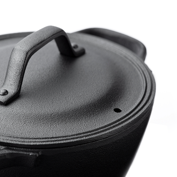 クックトップ丸深形15cm（IH対応）- 鉄鍋 | 鉄器の及源鋳造株式会社
