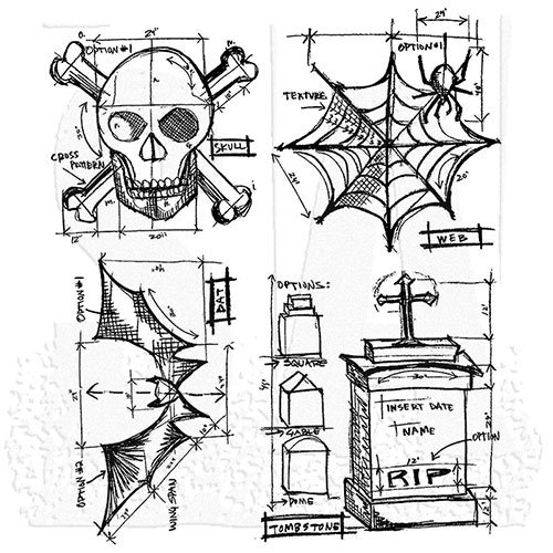 134 Halloween Blueprint - 輸入スタンプのタイニィ・ドッツ