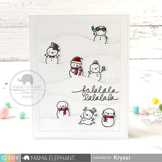 Little Snowman Agenda（スタンプ＆ダイセット） - 輸入スタンプの