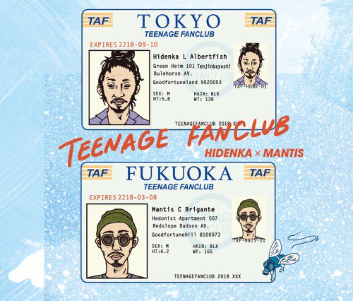 WENOD RECORDS : HIDENKA × MANTIS - TEENAGE FANCLUB [CD] PLAYA LIMITED TIME  (2018)