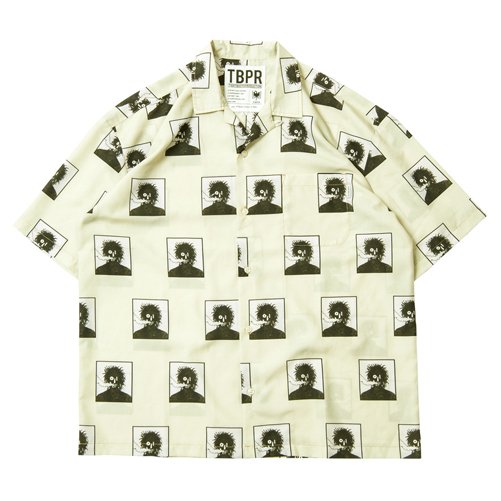 TIGHTBOOTH x OILWORKS - SMOKER ALOHA CREAM SHIRT