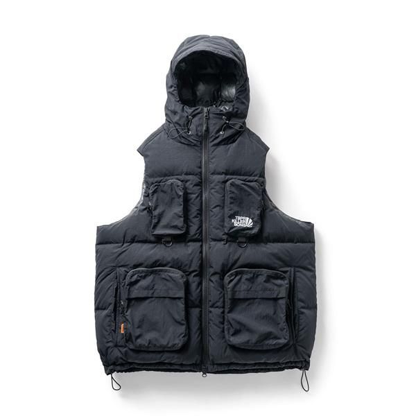 WENOD RECORDS : TIGHTBOOTH × KILLER BONG - UTILITY DOWN VEST Black