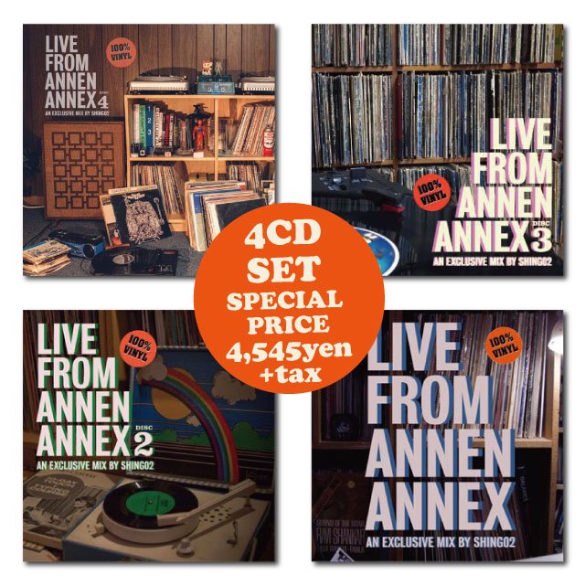 WENOD RECORDS : SHING02 - LIVE FROM ANNEN ANNEX DISC 1/2/3/4 SET [4MIX CD]  ANNEN ANNEX (2023) 9月15日発売