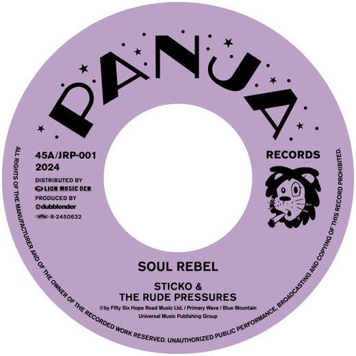 WENOD RECORDS : STICKO & THE RUDE PRESSURES - SOUL REBEL c/w 動くカミソリ [7