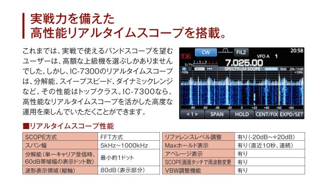 IC-7300M (50W) HF/50MHz(SSB/CW/RTTY/AM/FM) トランシーバー アイコム(ICOM) + アルインコ DM-330MV  安定化電源 セット