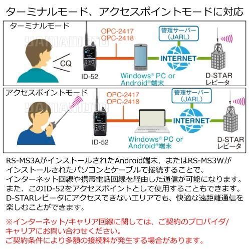 ICOM ID52 ハンディー無線機ストラップスピーカーマイク付