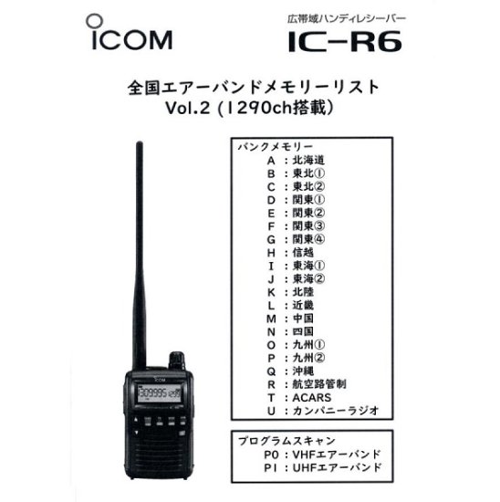 IC-R6エアバンドスペシャル+ショートアンテナセット アイコム(ICOM)