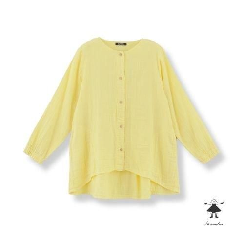 ⭐︎sakura⭐︎ アトリエフランセのガーゼカットソーチュニック セール】 ギンガム×フラワージャガードチュニック （チュニック