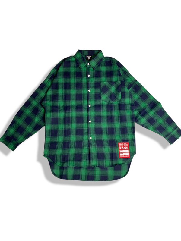 PASS check shirt (GRN) - 一二三屋Online Shop