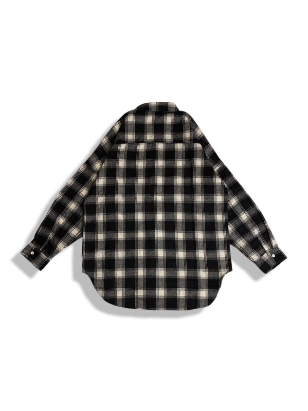 PASS check shirt (WHT) - 一二三屋Online Shop