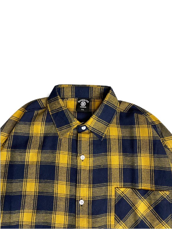 PASS check shirt (YEL) - 一二三屋Online Shop