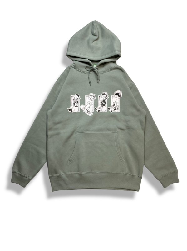 MANJU HOODIE (Smoky Green) - 一二三屋Online Shop