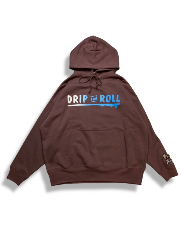 DRIP and ROLL HOODIE (ボルドー) - 一二三屋Online Shop