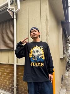 SKULL track Long Tee (BLK)