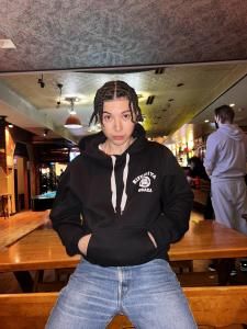 college  HOODIE WHITE