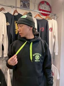 college Hoodie (BLK/RHYMEGRN)