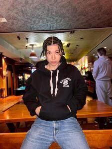 college Hoodie (BLK/WHT)