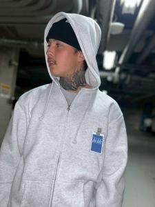hi life ZIPUP HOODIE ASH/BLUE